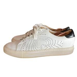 Womens Kate Spade Aaron Perforated Leather Athletic Tennis Sneaker SZ 9.5 White